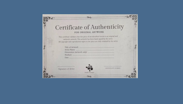 Proof of Authenticity - Certificate